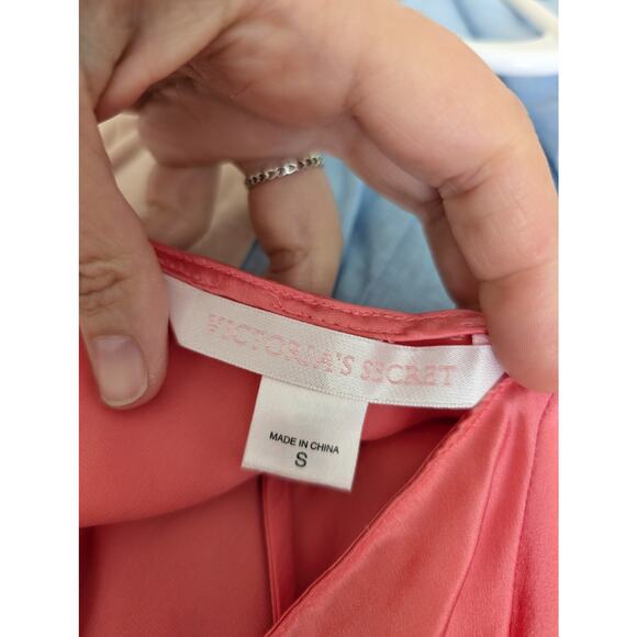 VTG Victorias Secret Slip Dress Small Pink Babydoll Mini 90s Y2K Femme 100% Silk - Picture 3 of 8